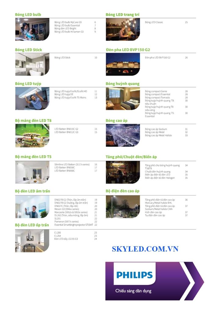 Catalogue Bảng giá đèn led Philips tháng 2 2022 2