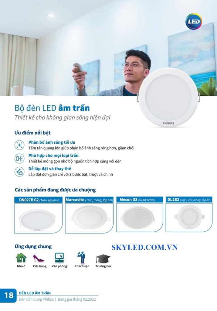 Catalogue Bảng giá đèn led Philips tháng 2 2022 18