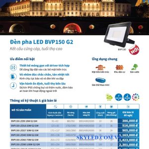 Đèn pha LED Philips 10W BVP150 LED9 10W G2 GM 9