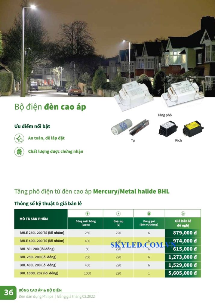 Catalogue Bảng giá đèn led Philips tháng 2 2022 36
