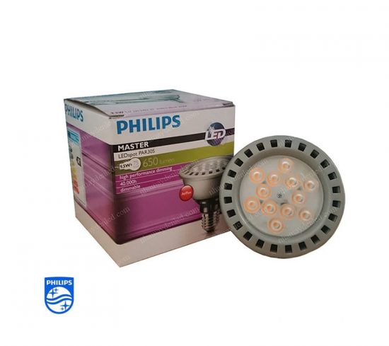 den chieu diem master ledspot 9 5w par30s dim philips 1