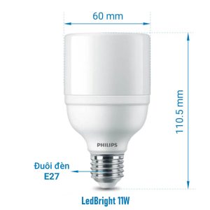 Đèn led bulb Bright E27 Philips 6 led bright philips 11w
