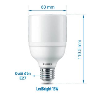 Đèn led bulb Bright E27 Philips 7 led bright philips 13w
